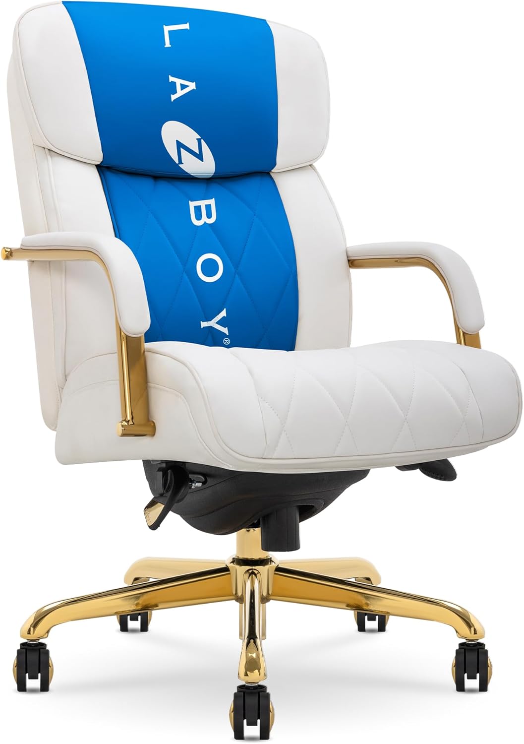 La-Z-Boy Sutherland Ergonomic Faux Leather Swivel Computer and Desk Chair, Black (CHR10048A)