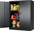 SISESOL Metal Storage Cabinet with Wheels,75 inch Tall Rolling Garage Storage Cabinet with Lock,Black Metal Cabinets with Wheels and Shelves,Deep Heavy Duty Tool Locker for Garage,Home,Office,Shop