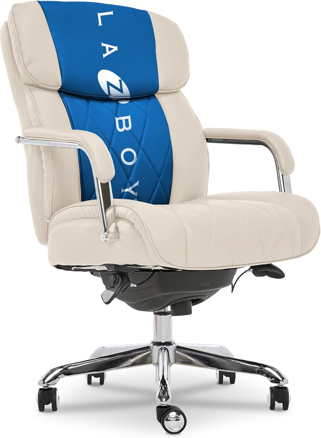 La-Z-Boy Sutherland Ergonomic Faux Leather Swivel Computer and Desk Chair, Black (CHR10048A)