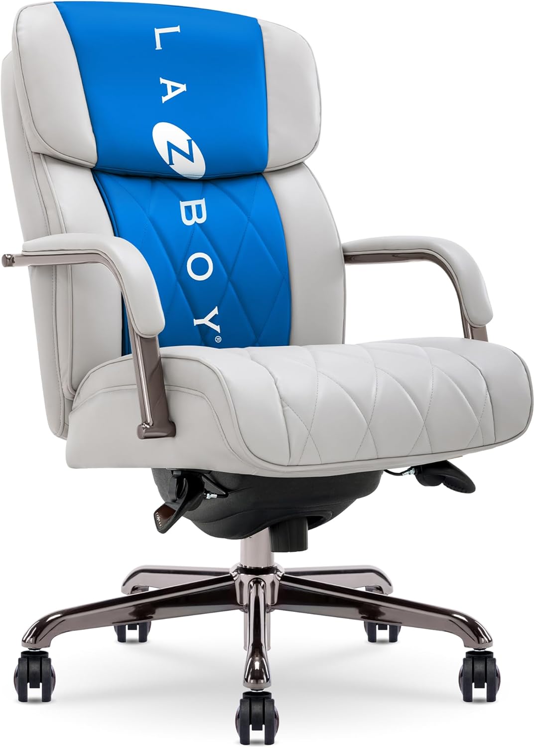 La-Z-Boy Sutherland Ergonomic Faux Leather Swivel Computer and Desk Chair, Black (CHR10048A)