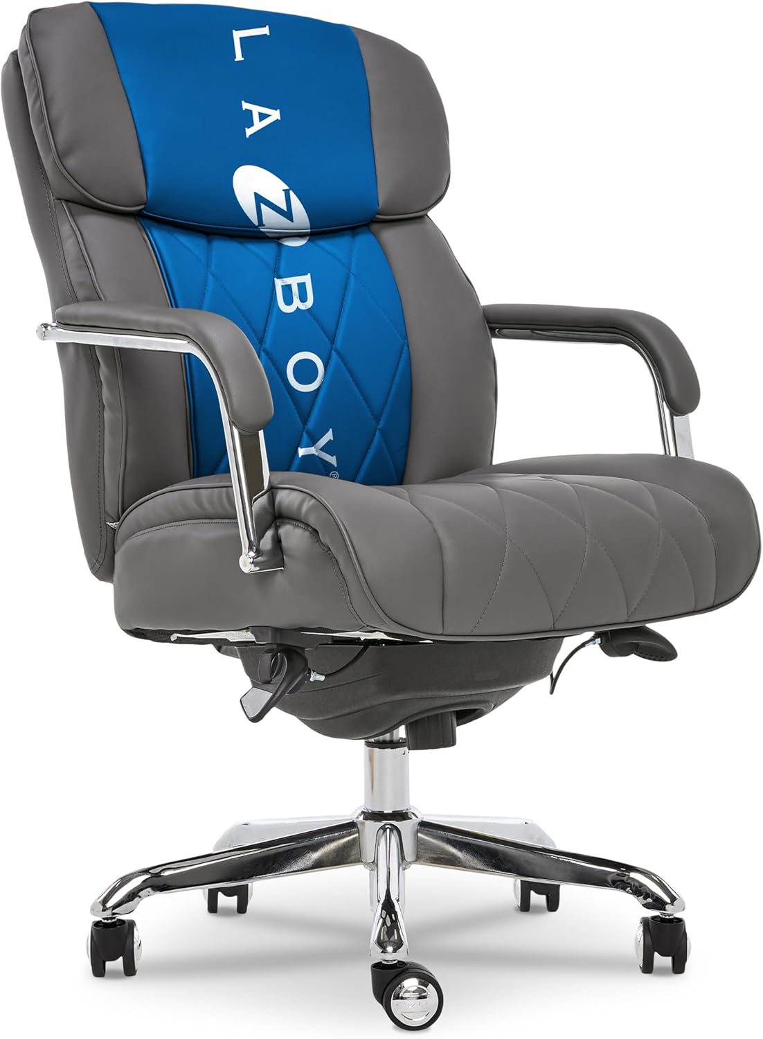 La-Z-Boy Sutherland Ergonomic Faux Leather Swivel Computer and Desk Chair, Black (CHR10048A)